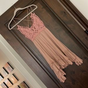Freepeople Dusty Rose Lace Sundress